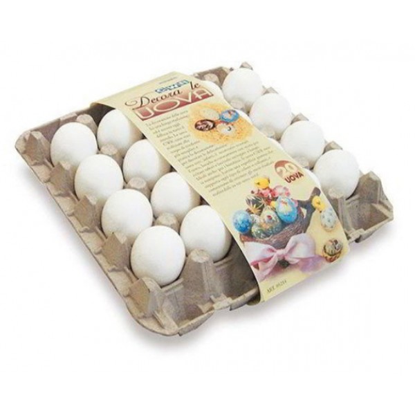 Uova kristall 3d in plastica, colore bianco colore bianco