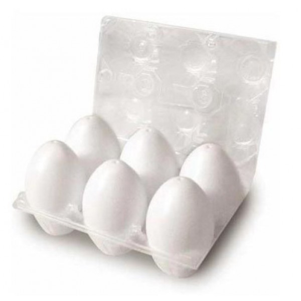 Uova kristall 3d in plastica, colore bianco colore bianco