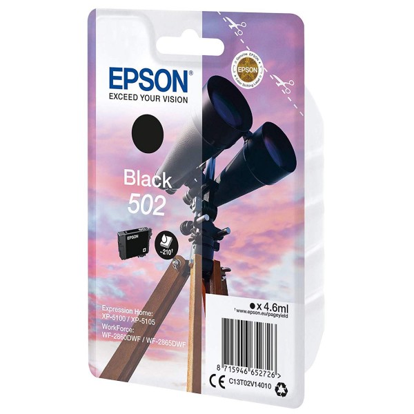 Epson cartuccia originale Nero 502 (C13T02V14010)