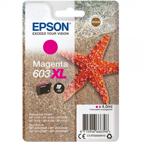 Epson Cartuccia originale Magenta 603XL C13T03A34010 T03A3