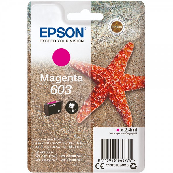 Epson Cartuccia Originale Magenta 603 C13T03U34010