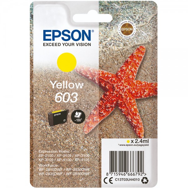 Epson Cartuccia Originale Giallo 603 C13T03U44010