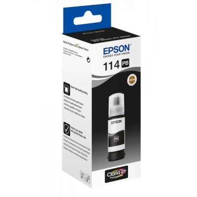 Inchiostro Epson EcoTank 114 C13T07B140 Photo Black originale