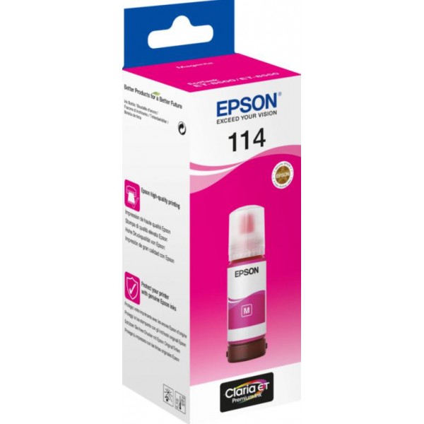 Inchiostro Epson EcoTank 114 C13T07B340 Magenta originale