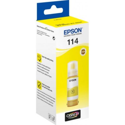 Inchiostro Epson EcoTank 114 C13T07B440 Giallo originale