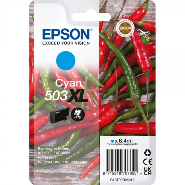 Epson Cartuccia Originale Ciano 503XL C13T09R24010
