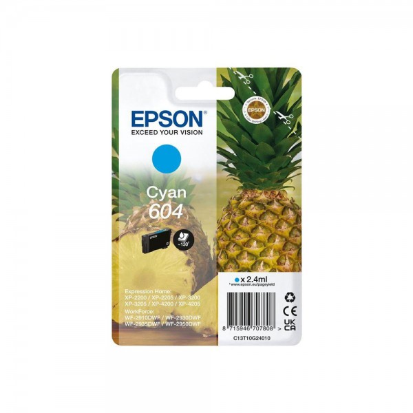 Epson Cartuccia Originale Ciano 604 C13T10G24010