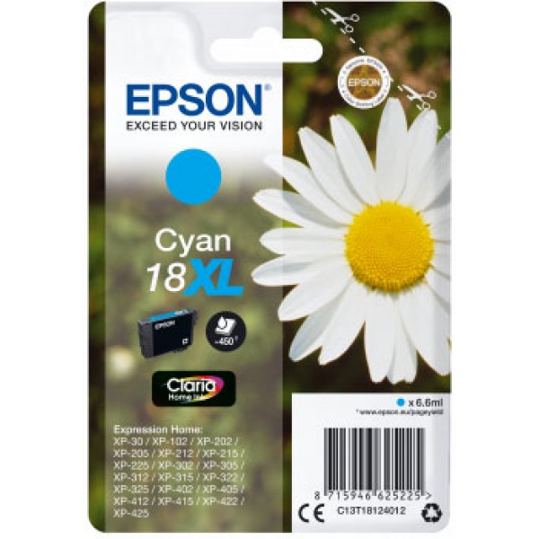 Epson Cartuccia Originale Ciano 18XL C13T18124012