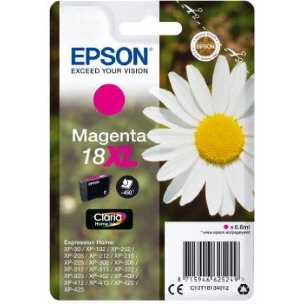 Epson Cartuccia Originale Magenta 18XL C13T18134012