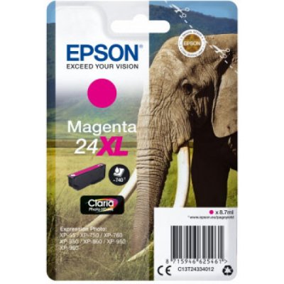 Epson cartuccia originale Magenta 24XL (C13T24334012) T2433 Elefante