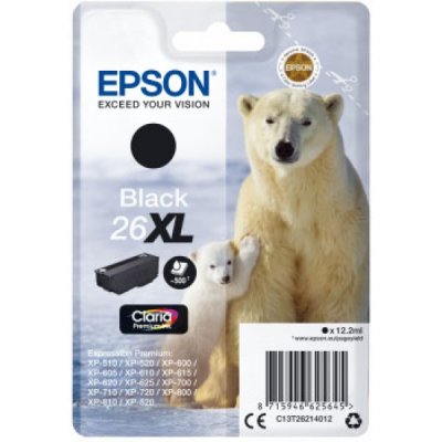 Epson Cartuccia Originale Nero 26XL C13T26214012