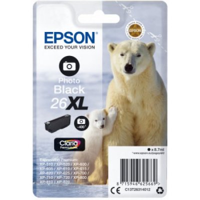 Epson Cartuccia Originale Nero Fotografico 26XL C13T26314012