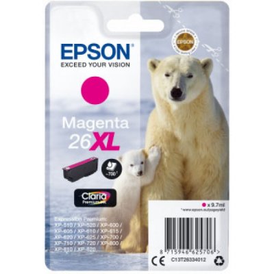 Epson Cartuccia Originale Magenta 26XL C13T26334012