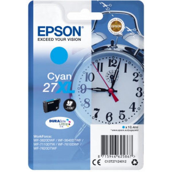 Epson cartuccia originale Ciano 27XL (C13T27124012) sveglia