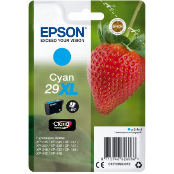 Epson Cartuccia Originale Ciano 29XL C13T29924012