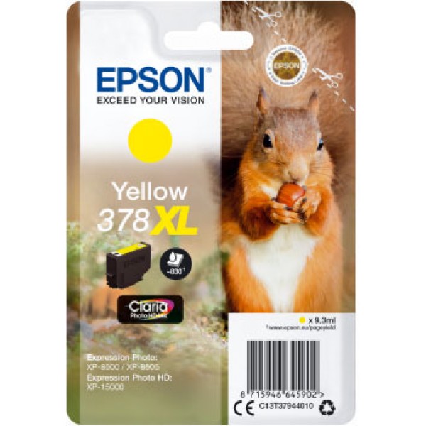 Epson Cartuccia Originale Giallo 378XL C13T37944010