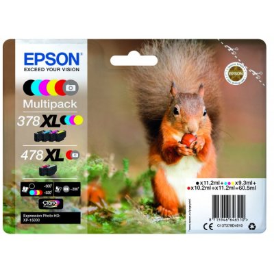 T379d cartuccia multipack cmykrg colore nero, ciano, magenta, giallo, rosso, grigio