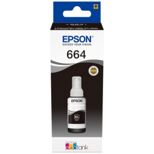 Inchiostro Epson EcoTank T6641 C13T66414A Nero ORIGINALE