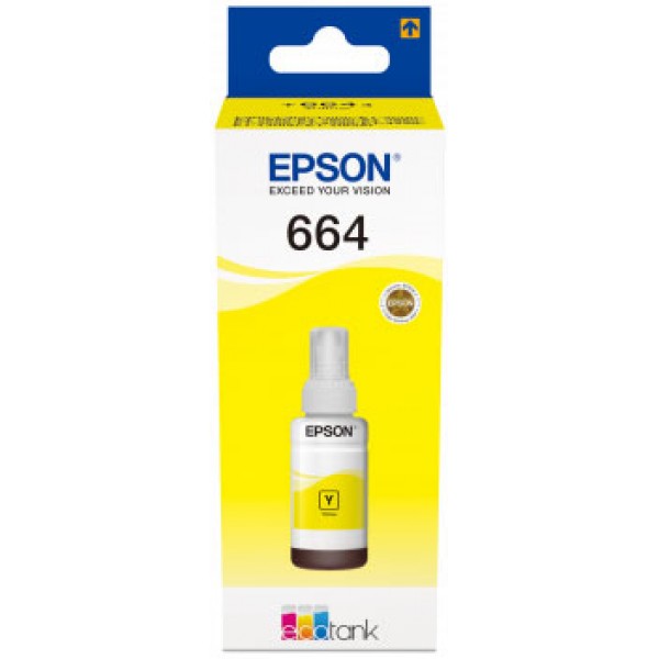 Inchiostro ORIGINALE Epson T6644 (C13T664440) Giallo DYE SPECIFICO 70ml