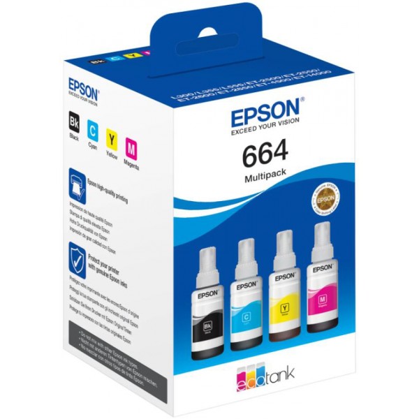 Inchiostro Multipack Epson 664 (C13T664640) Nero Ciano Magenta Giallo