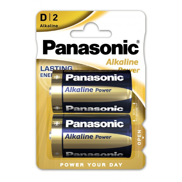 PANASONIC batteria alcalina torcia D LR20 1,5V