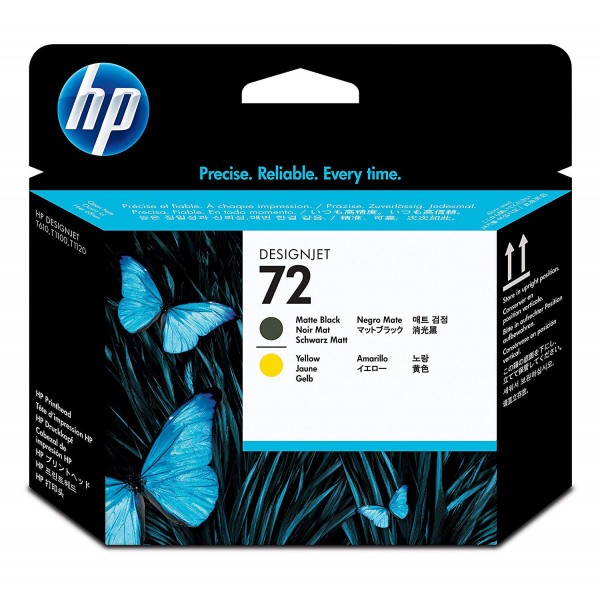 HP 72 (C9384A) testina di stampa originale Nero Opaco Giallo
