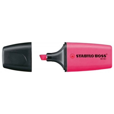 STABILO Evidenziatore BOSS MINI, punta a scalpello, inchiostro a base d'acqua - 2-5mm - Rosa