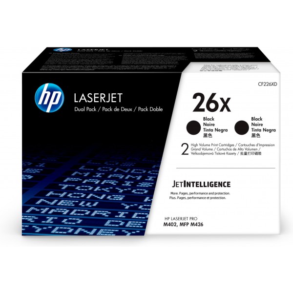 HP Toner originale Nero Multipack 26X (CF226XD)
