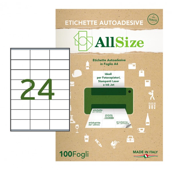 Etichette adesive in fogli a4