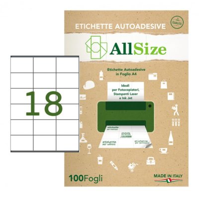 Etichette adesive in fogli a4