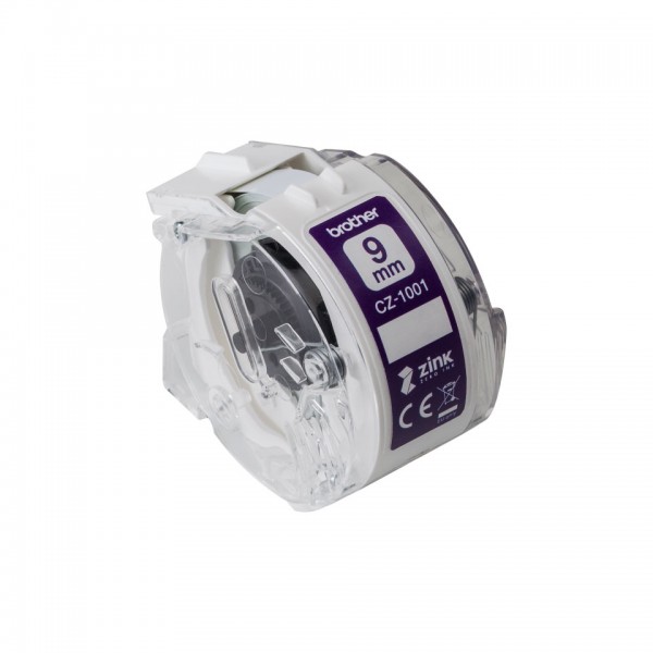 Brother cz-1001 nastro 9mm x 5m colore bianco