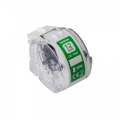Brother cz-1002 nastro 12mm x 5m colore bianco
