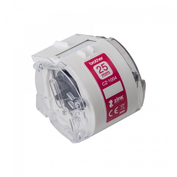 Brother cz-1004 nastro 25mm x 5m colore bianco