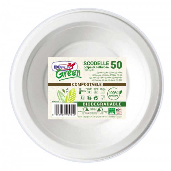 Scodelle bio polpa, 50pz colore bianco