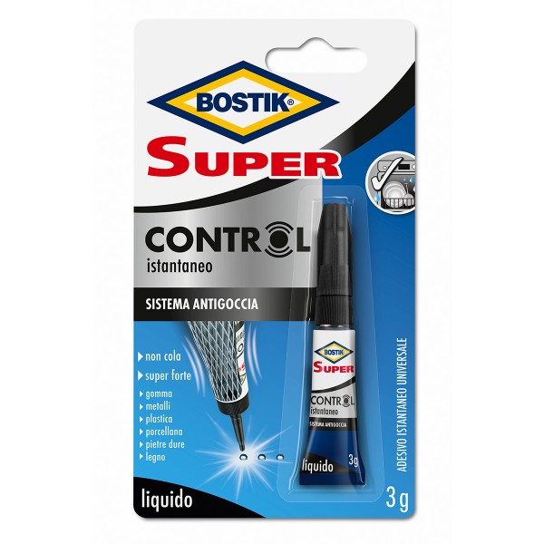 BOSTIK Colla Super Control antigoccia - Adesivo istantaneo universale