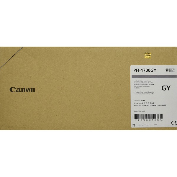 Canon Cartuccia Originale Grigio PFI-1700GY 0781C001