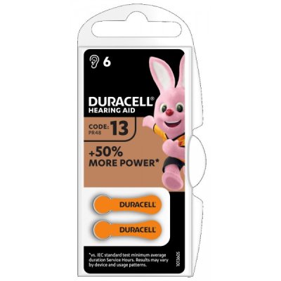 DURACELL batterie senza mercurio per apparecchi acustici 300mAh, formato 13