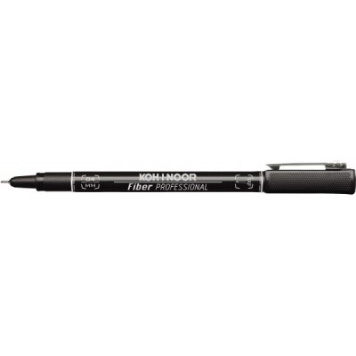 Koh-I-Noor Penna con punta in fibra rinforzata in metallo e inchiostro a china - Punta da 0.4mm - Nero