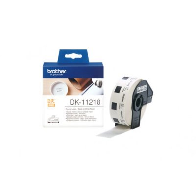 Rotolo 1.000 etichette adesive rotonde 24mm colore bianco