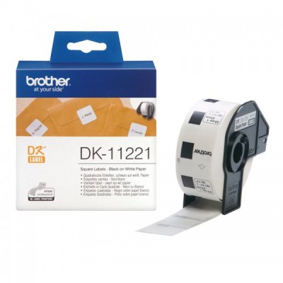 Rotolo 1.000 etichette adesive quadrate 23x23mm colore bianco