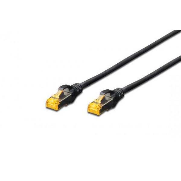 DIGITUS cavo di rete ethernet da 0,25mt 4x2 AWG 26/7 doppia schermatura e LSZH, con 2 connettori RJ45 8 poli