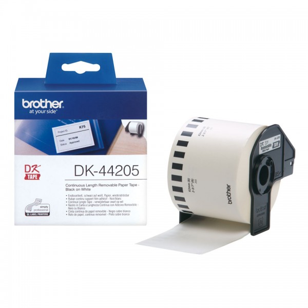 Rotolo etichette adesive rimovibili 62mm x30,48m colore bianco