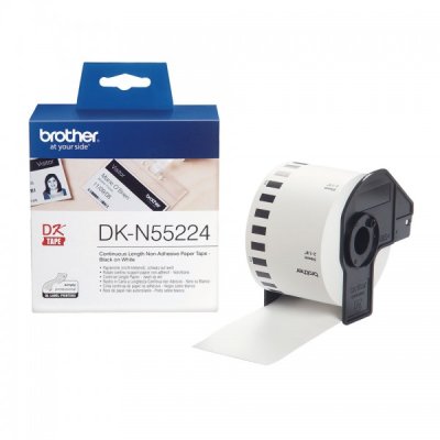 Rotolo etichette non adesive 54mm x30,48m colore bianco