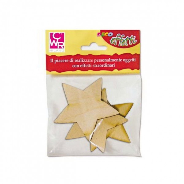 Stelle in betulla decorative colore legno
