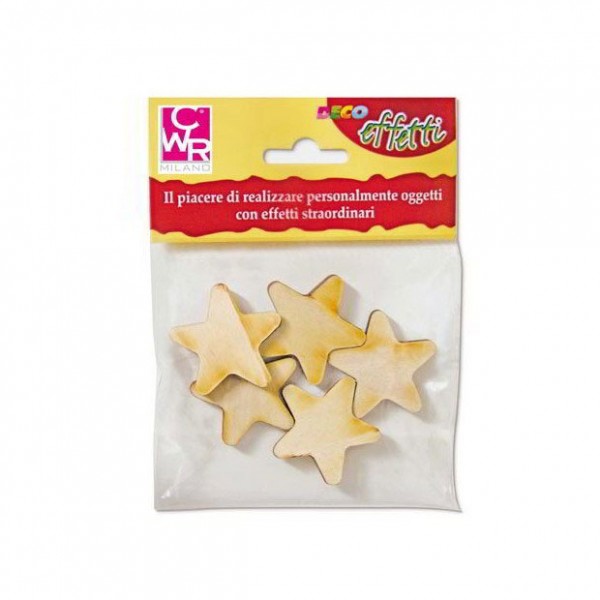 Stelle in betulla decorative colore legno