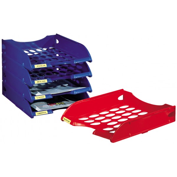 FELLOWES Vaschetta portacorrispondenza MODULA, impilabile in linea o a sbalzo - Nero - Plastica