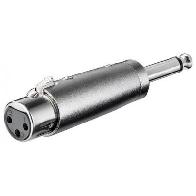 LINK adattatore XLR 3 poli femmina - JACK 6,35mm maschio