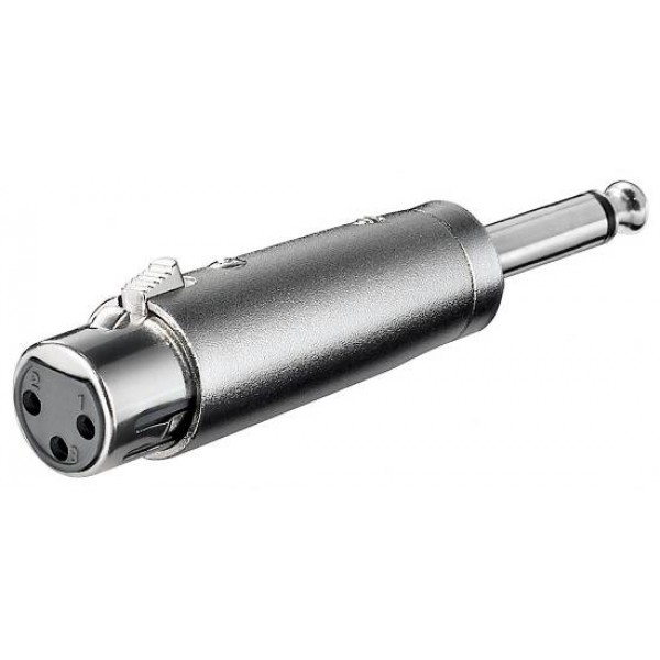 LINK adattatore XLR 3 poli femmina - JACK 6,35mm maschio