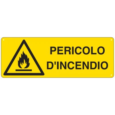 Cartello "pericolo di incendio"