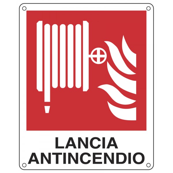 Cartello "lancia antincendio"